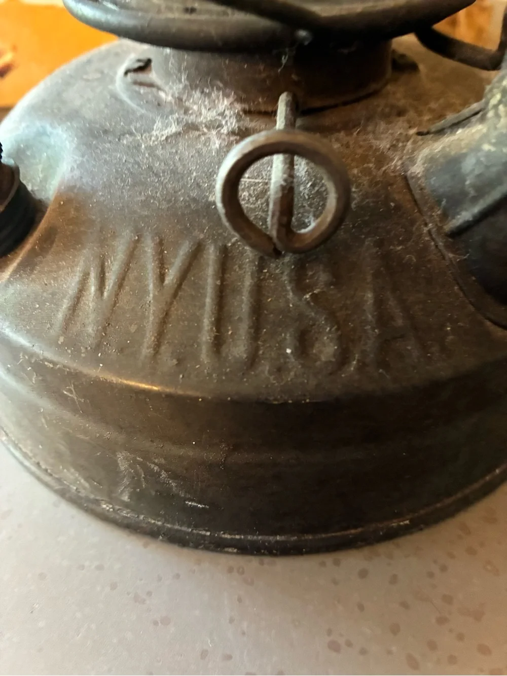 Old VINTAGE, DIETZ N.Y. USA Little Wizard, Iron lantern kerosene oil lamp.